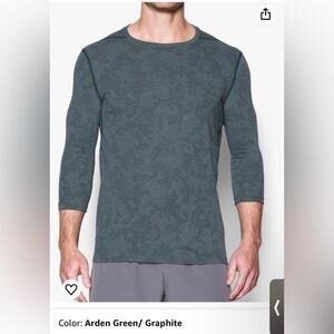 NWT Under Armour SMALL Men's UA Threadborne  Utility 3/4 Sleeve Stretch